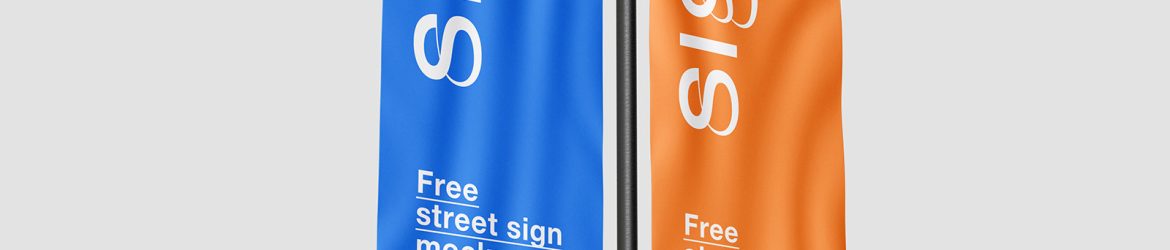 Free street banner mockup - Instant Download