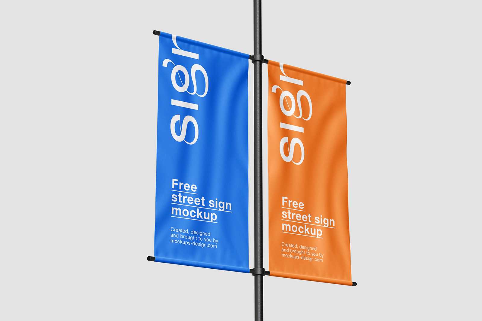 Free street banner mockup - Instant Download
