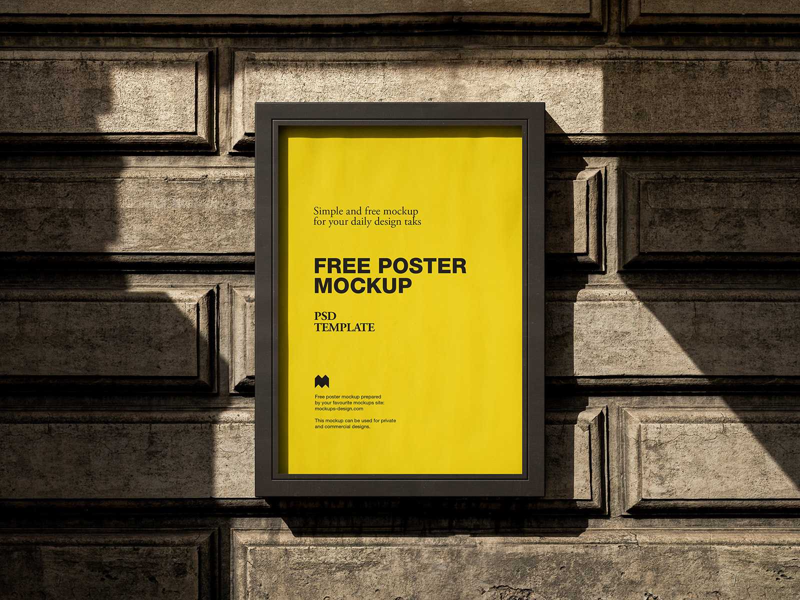 Free street poster case mockup - Instant Download