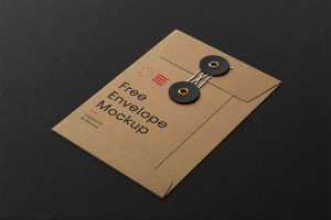 Free String Envelope Mockup (PSD)