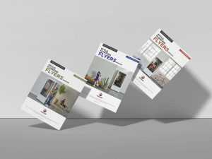 Free Style Floating Flyers Mockup (PSD)