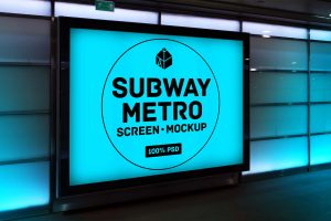 Free Subway Metro Screen Mockup (PSD)