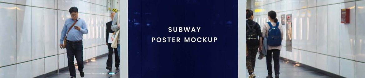 Free Subway Poster Mockup (PSD)