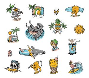 Free Summer Punch Illustrations (AI)
