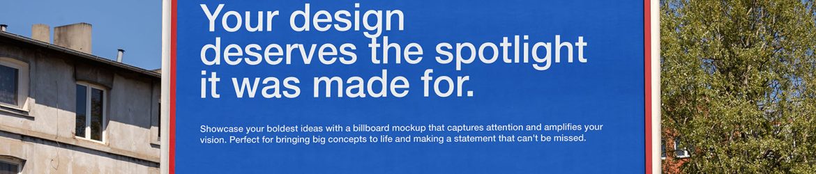 Free sunny billboard mockup