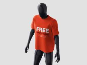 Free t-shirt mockup on mannequin