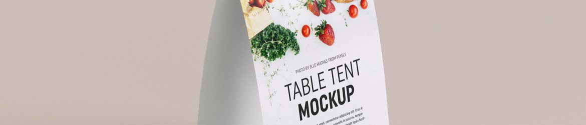 Free table tent mockup - Instant Download