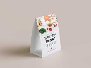 Free table tent mockup - Instant Download