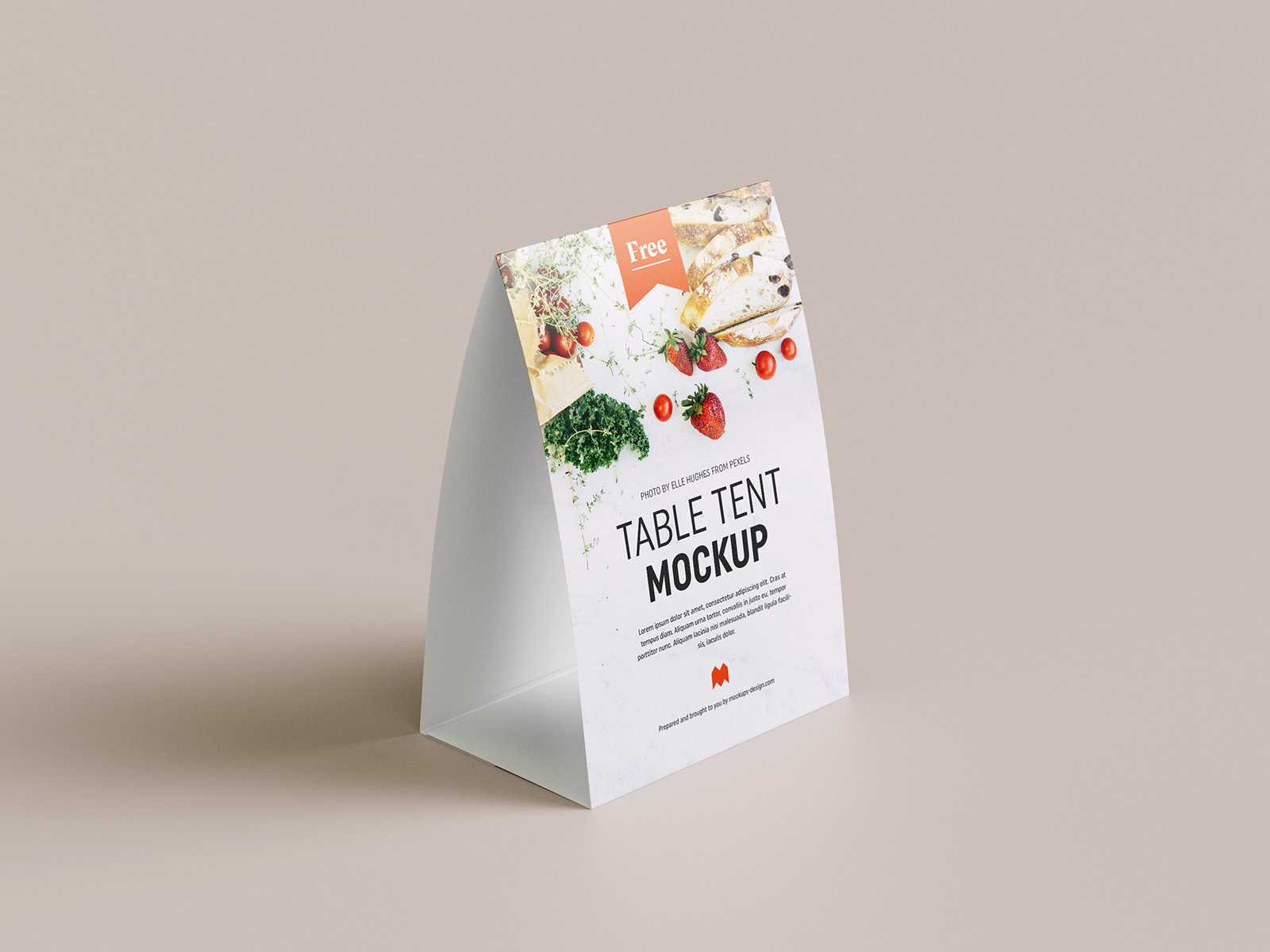 Free table tent mockup - Instant Download