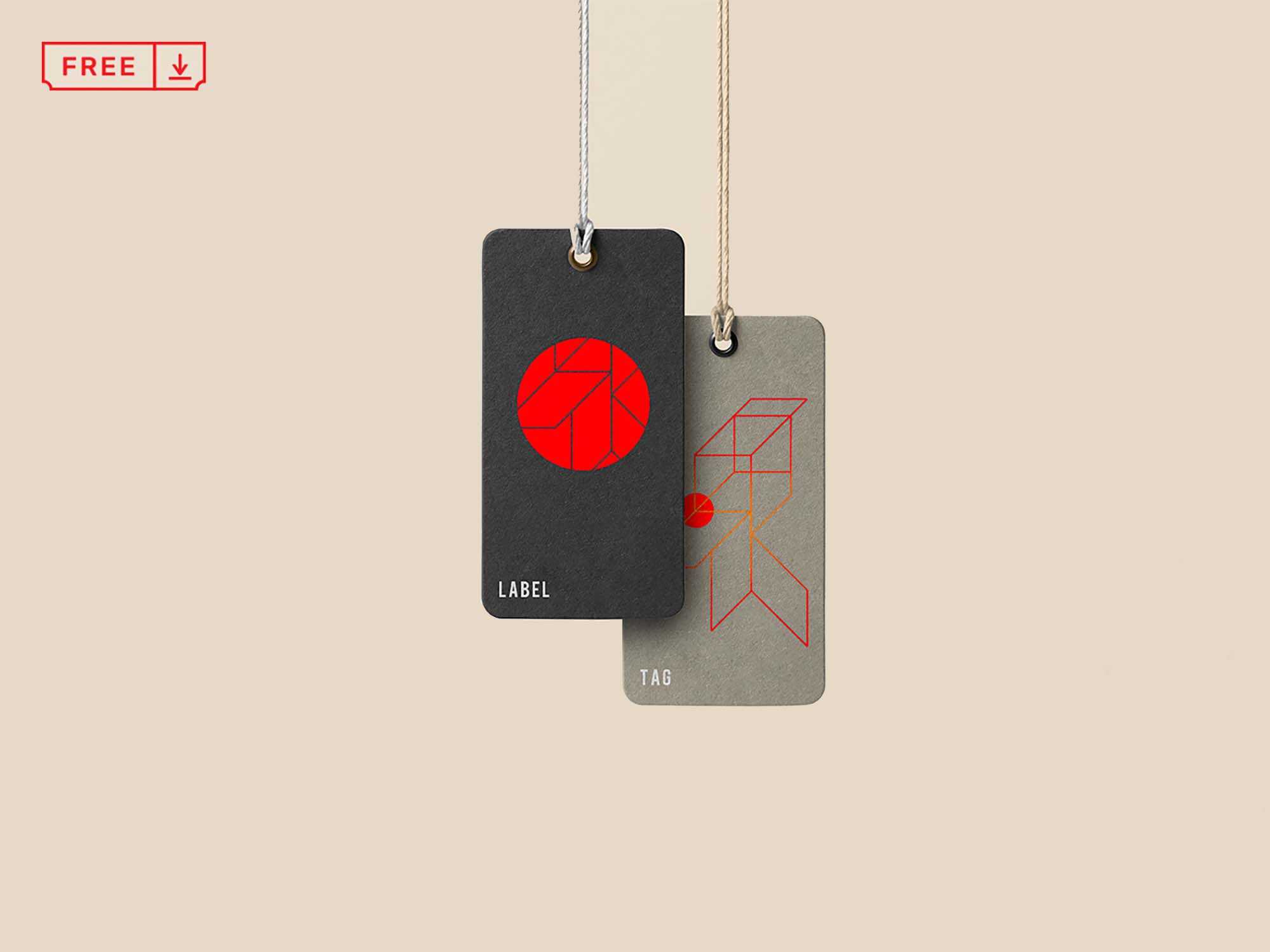 Free Tag Mockup (PSD)