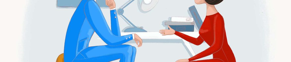 Free Talk with Client Illustration (PSD)