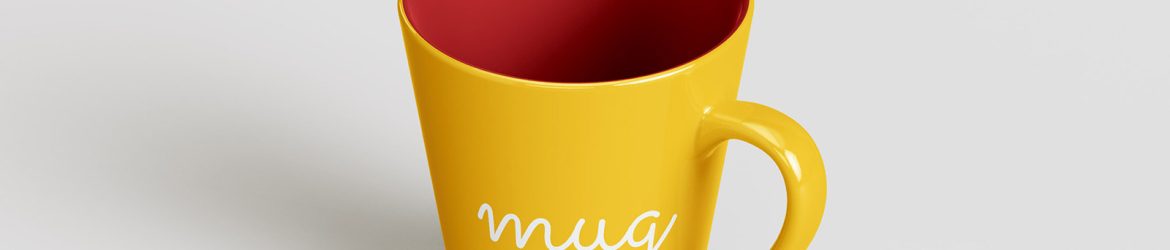 Free tapered mug mockup