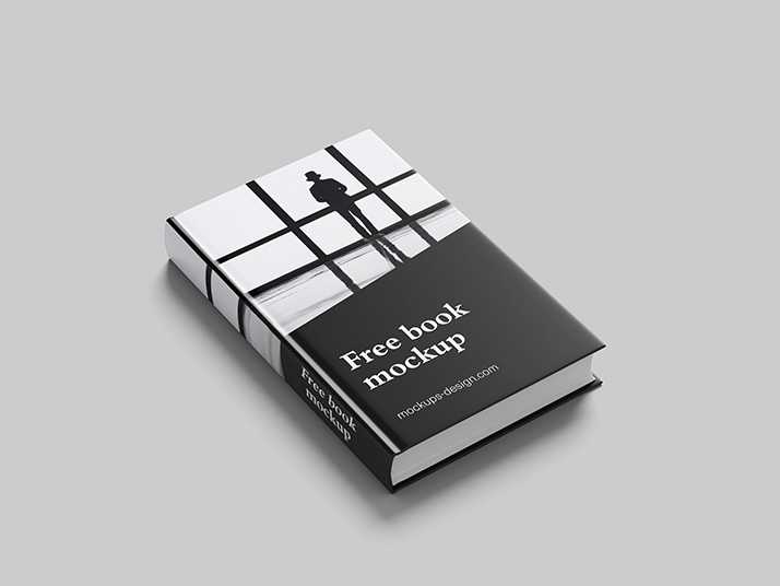 Free thick book mockup