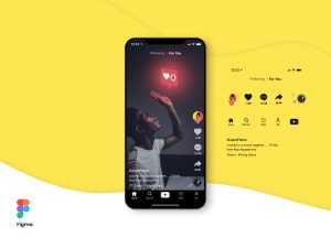 Free TikTok Screen UI Mockup (FIG)