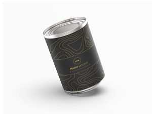 Free Tilted Tin Can Mockup (PSD)