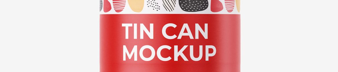 Free tin can mockup