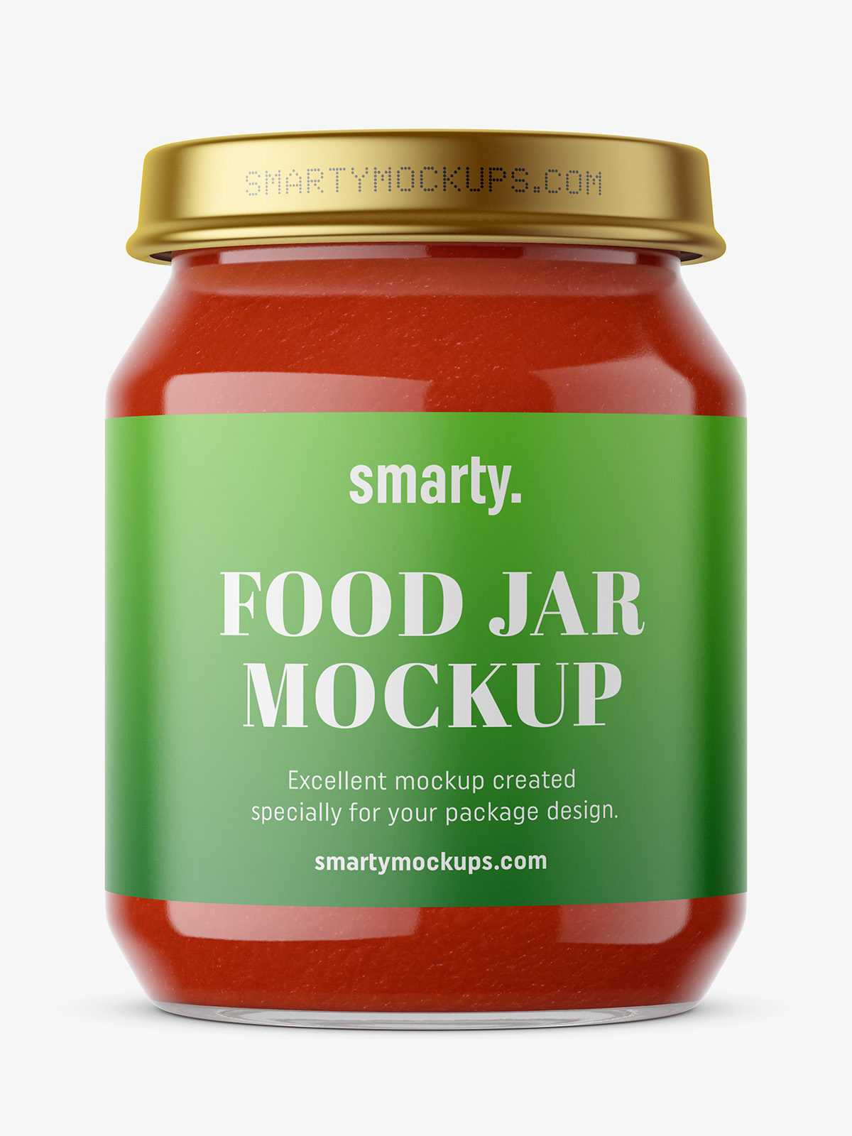 Free tomato puree jar mockup