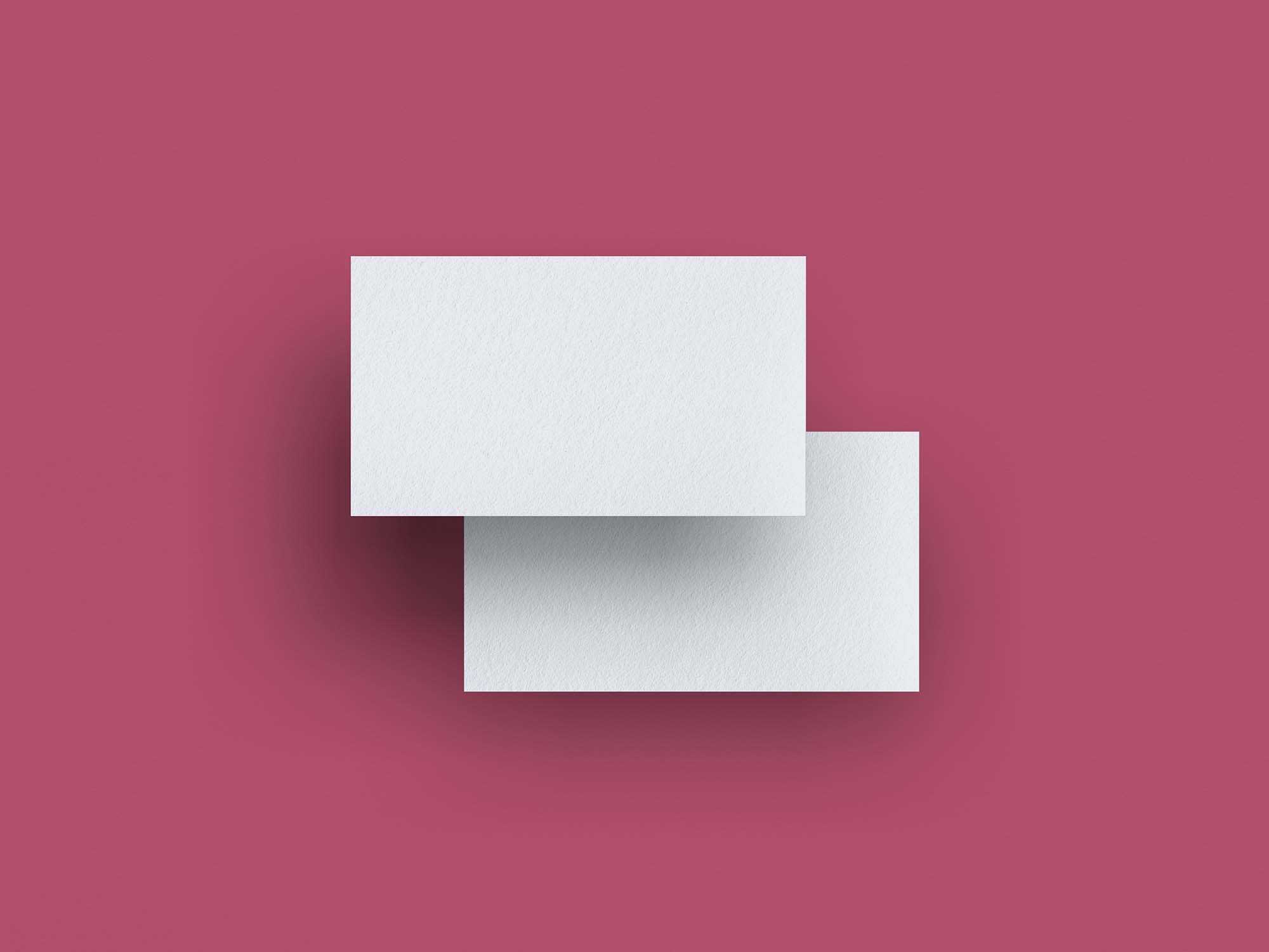 Free Top View Floating Business Card Mockup (PSD)