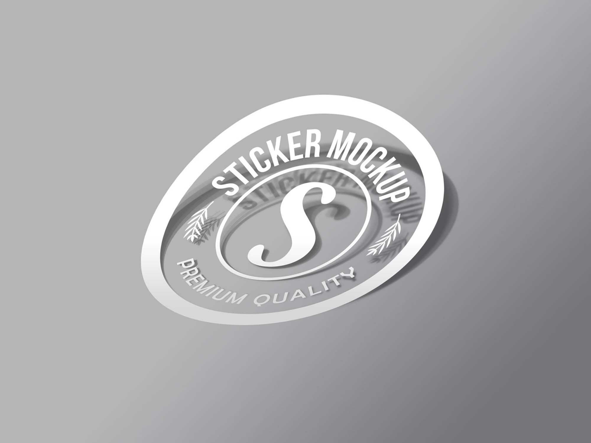 Free Transparent Sticker Mockup (PSD)