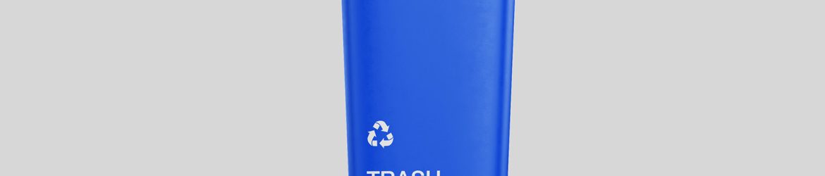 Free trash can mockup
