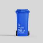 Free trash can mockup