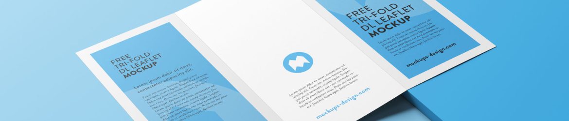 Free Tri-fold Leaflet Brochure Mockup (PSD)