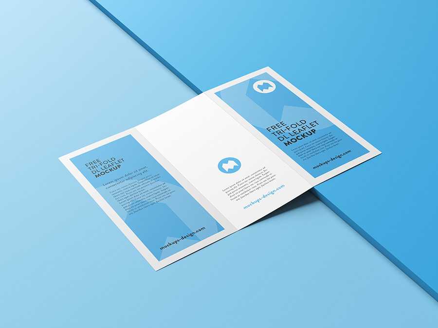Free tri-fold leaflet mockup