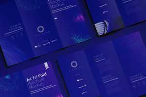 Free Trifold A4 Brochure Mockup (PSD)