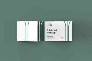 Free Trifold Landscape Brochure Mockup (PSD)