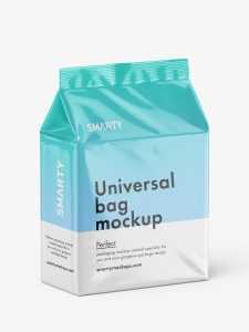 Free universal bag mockup / glossy