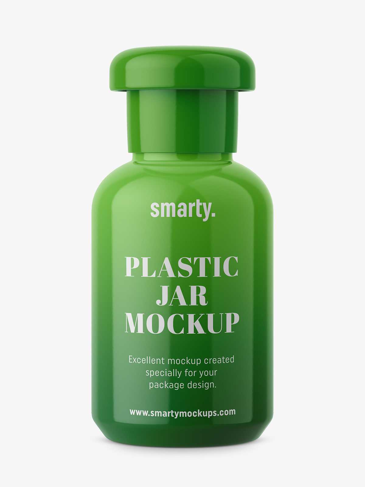 Free universal glossy bottle mockup