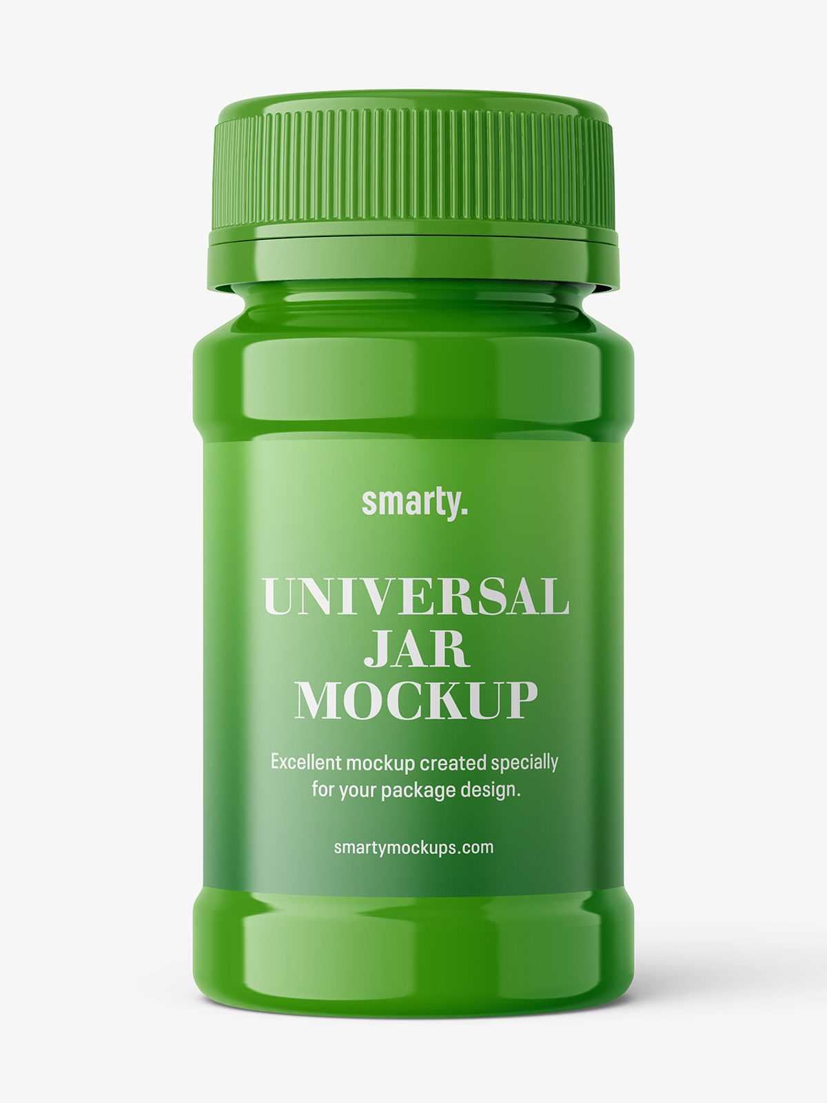 Free universal jar mockup / glossy