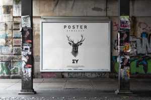 Free Urban Billboard Poster Mockup (PSD)