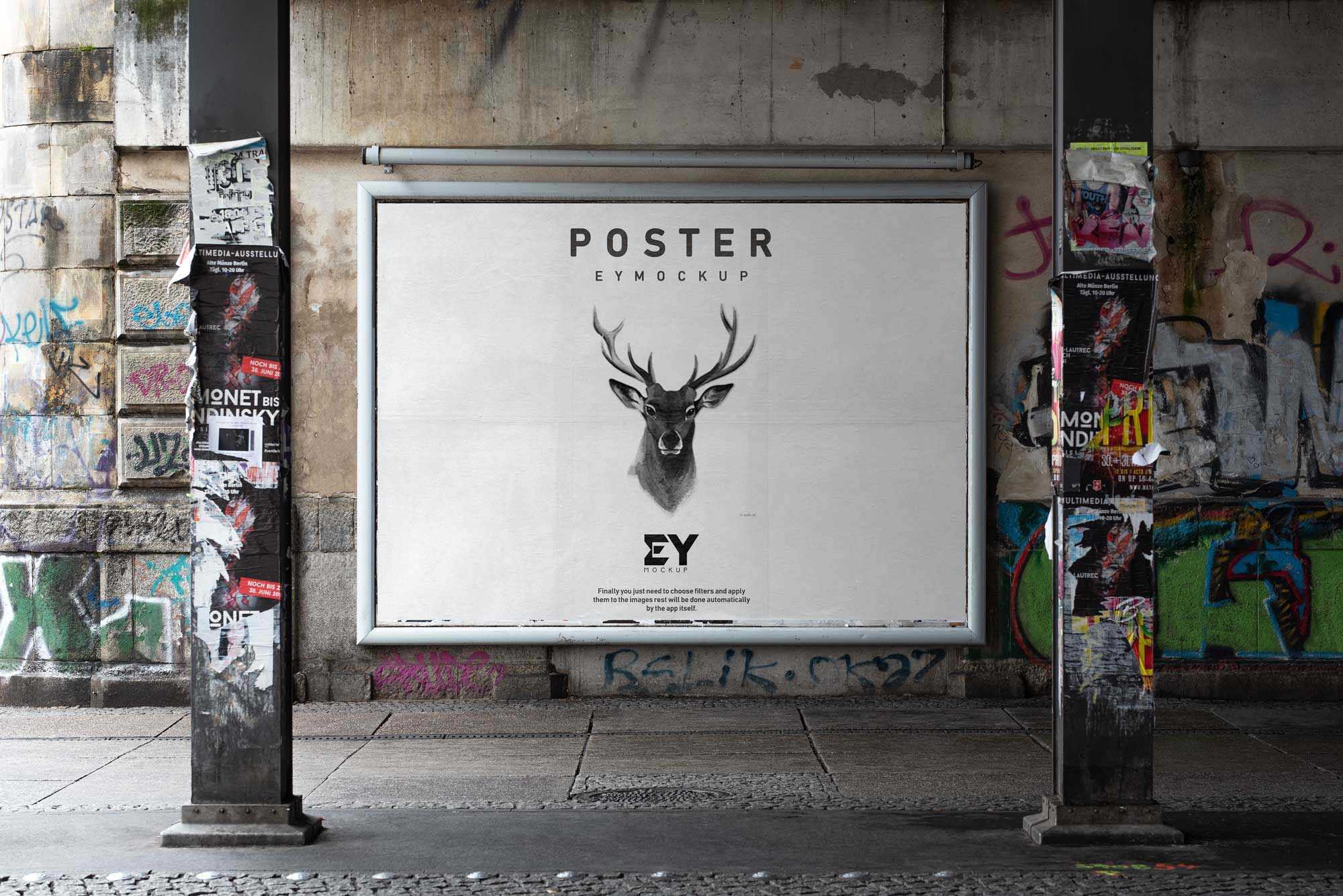 Free Urban Billboard Poster Mockup (PSD)