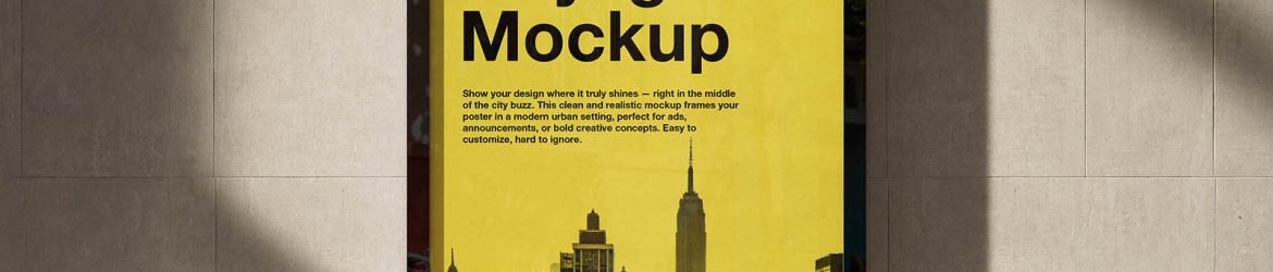 Free urban citylight mockup - Instant Download