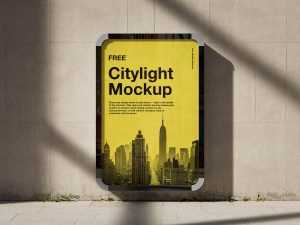 Free urban citylight mockup - Instant Download
