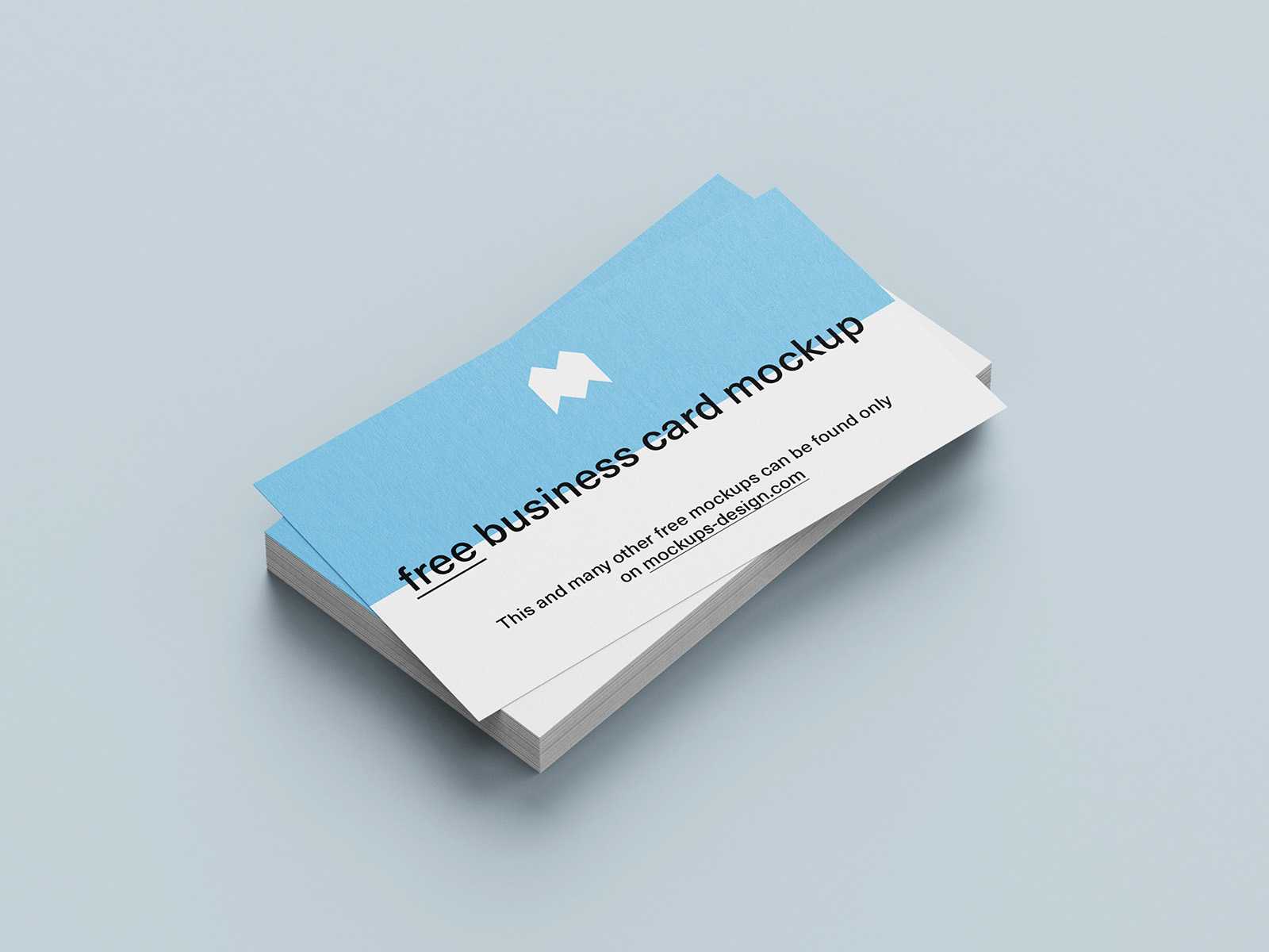 Free US format business cards mockup - Instant download
