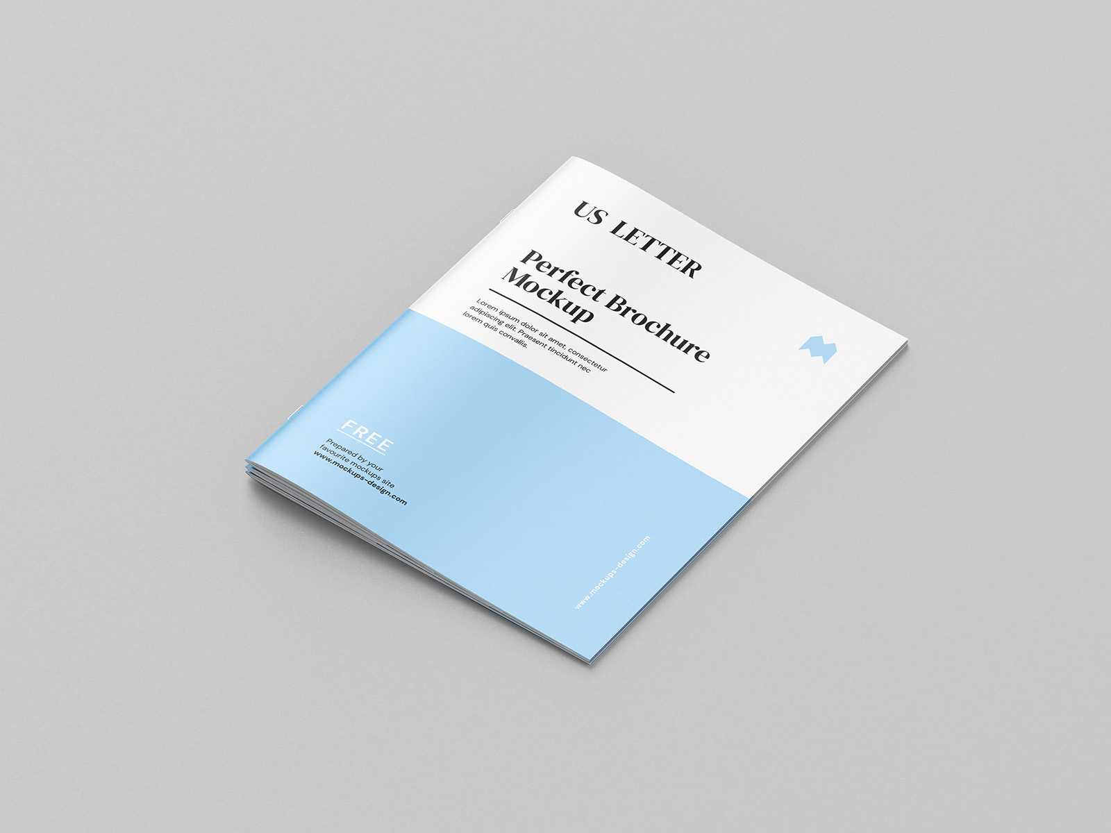 Free US letter brochure mockup