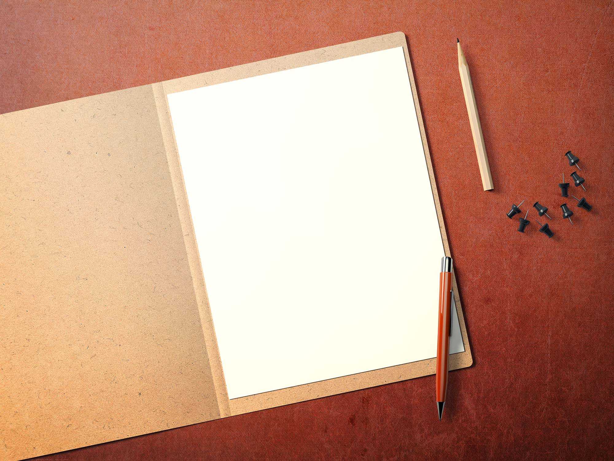 Free US Letter Business document Mockup (PSD)
