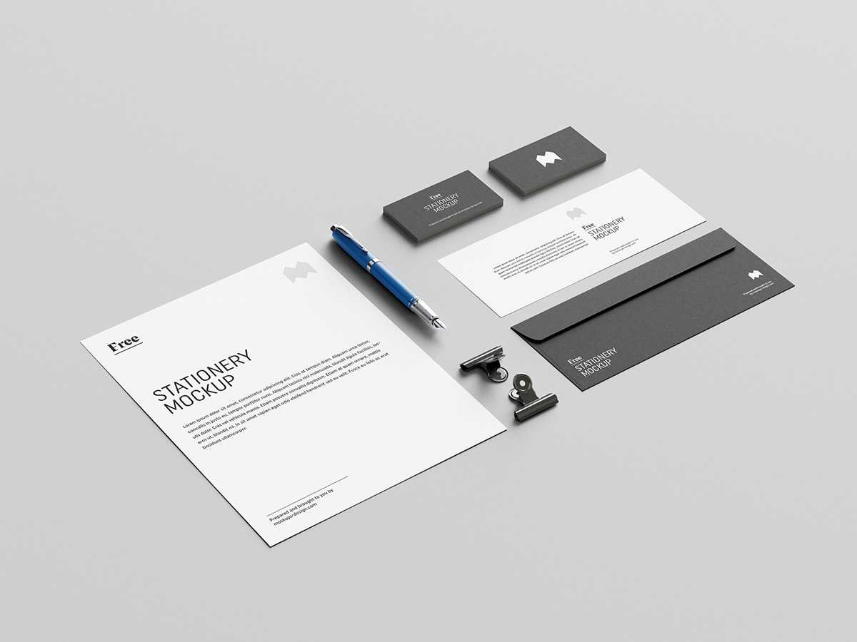 Free US stationery mockup