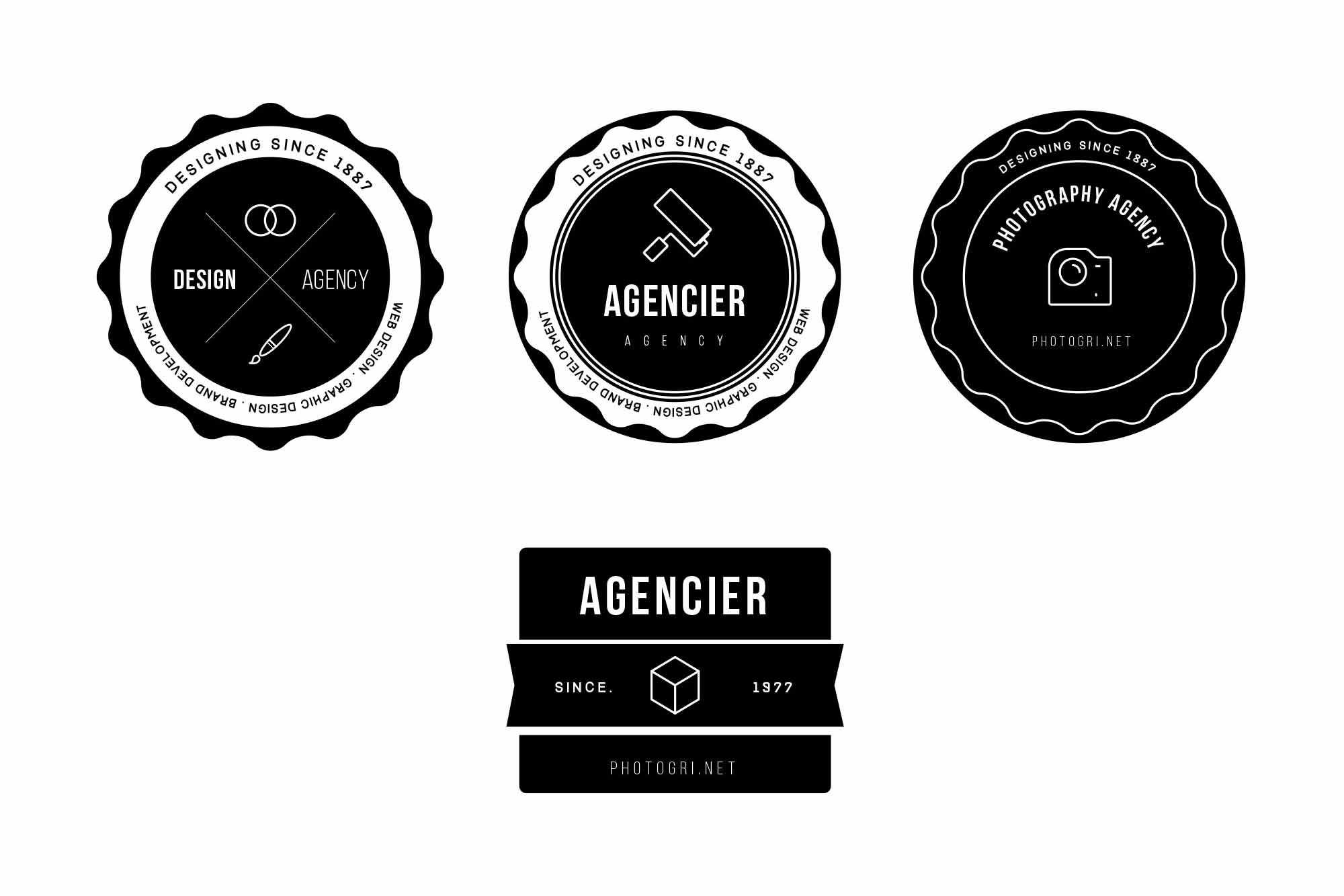 Free Vector Agency Badges
