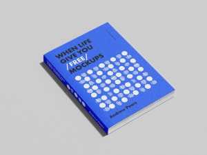 Free vertical book mockup