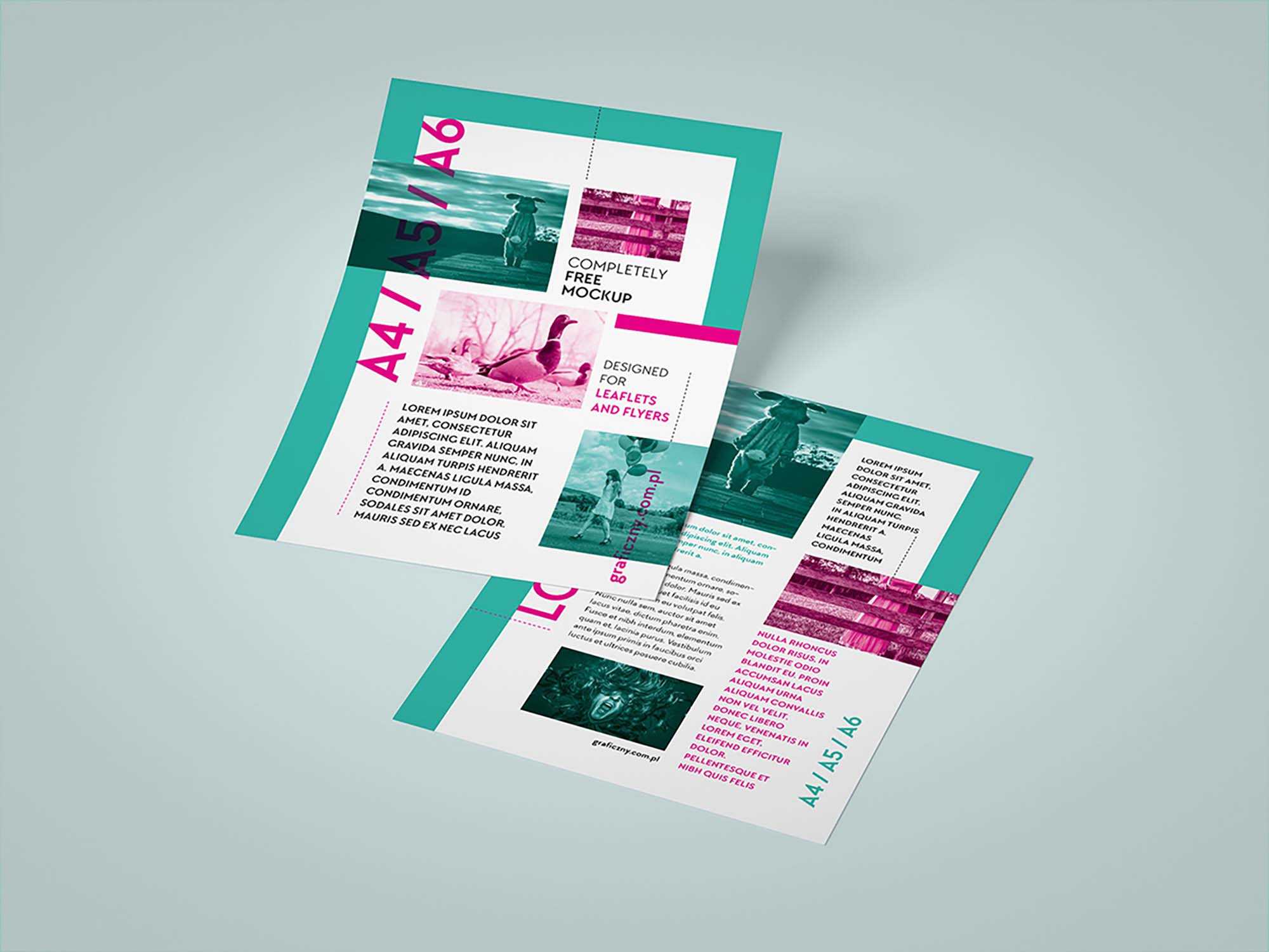 Free Vertical Leaflet Mockup (PSD)