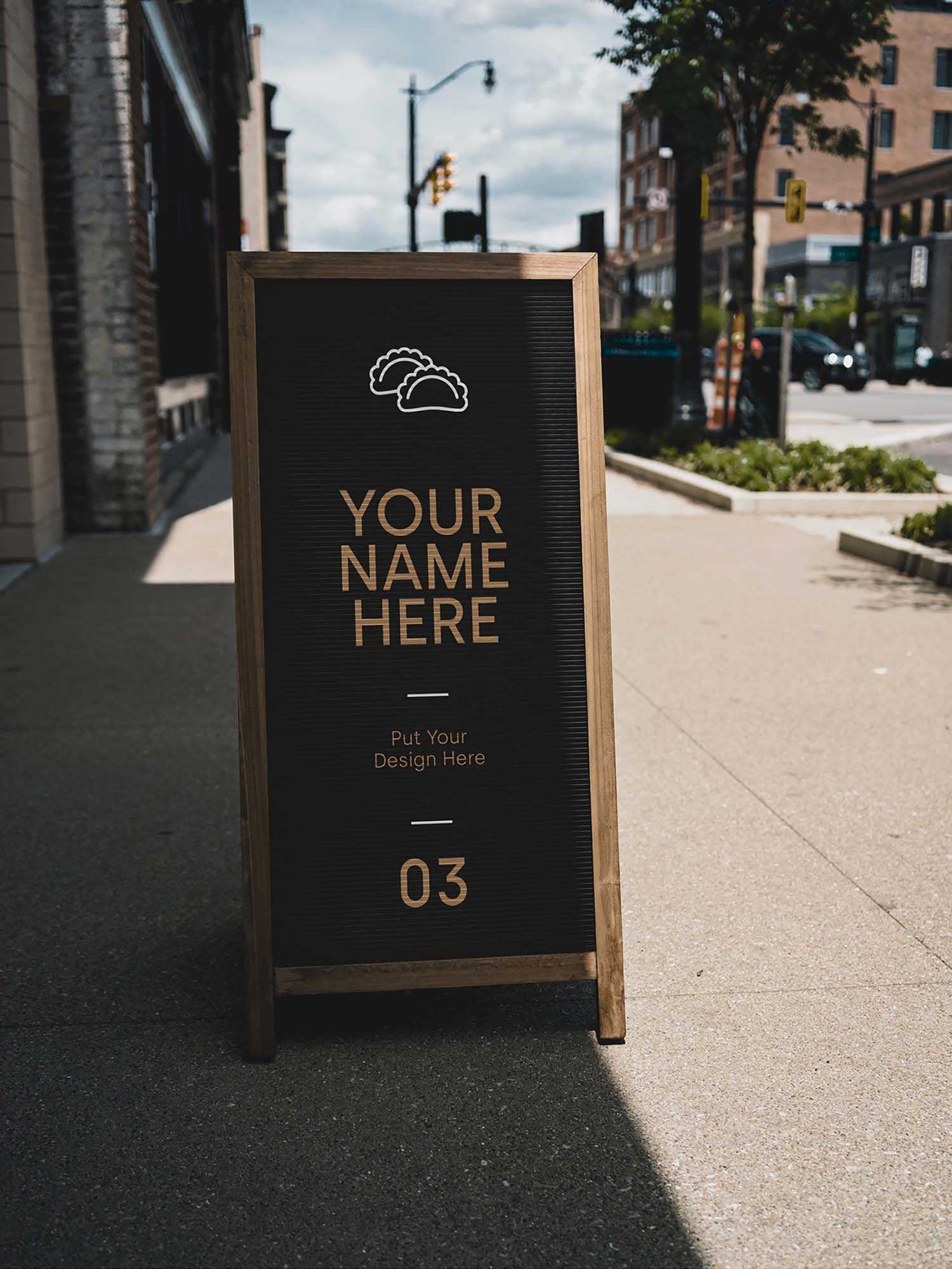 Free Vertical Stand Mockup (PSD)