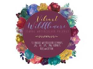 Free Vibrant Wildflower Design Elements