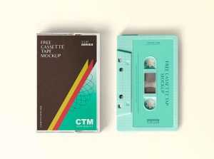 Free Vintage Cassette Tape Mockup (PSD)