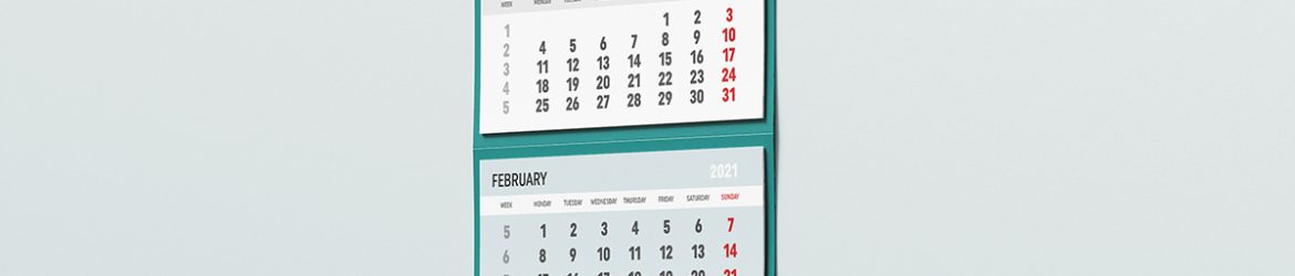 Free wall calendar mockup