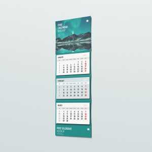 Free wall calendar mockup