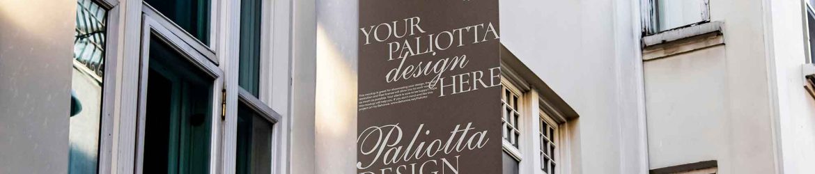 Free Wall Mounted Banner Mockup (PSD)