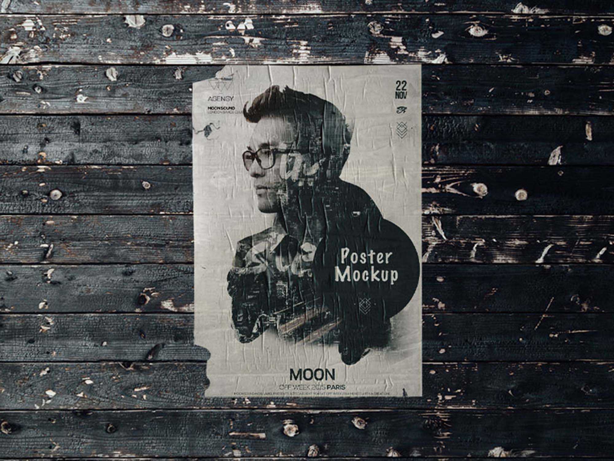Free Wall Poster Mockup (PSD)